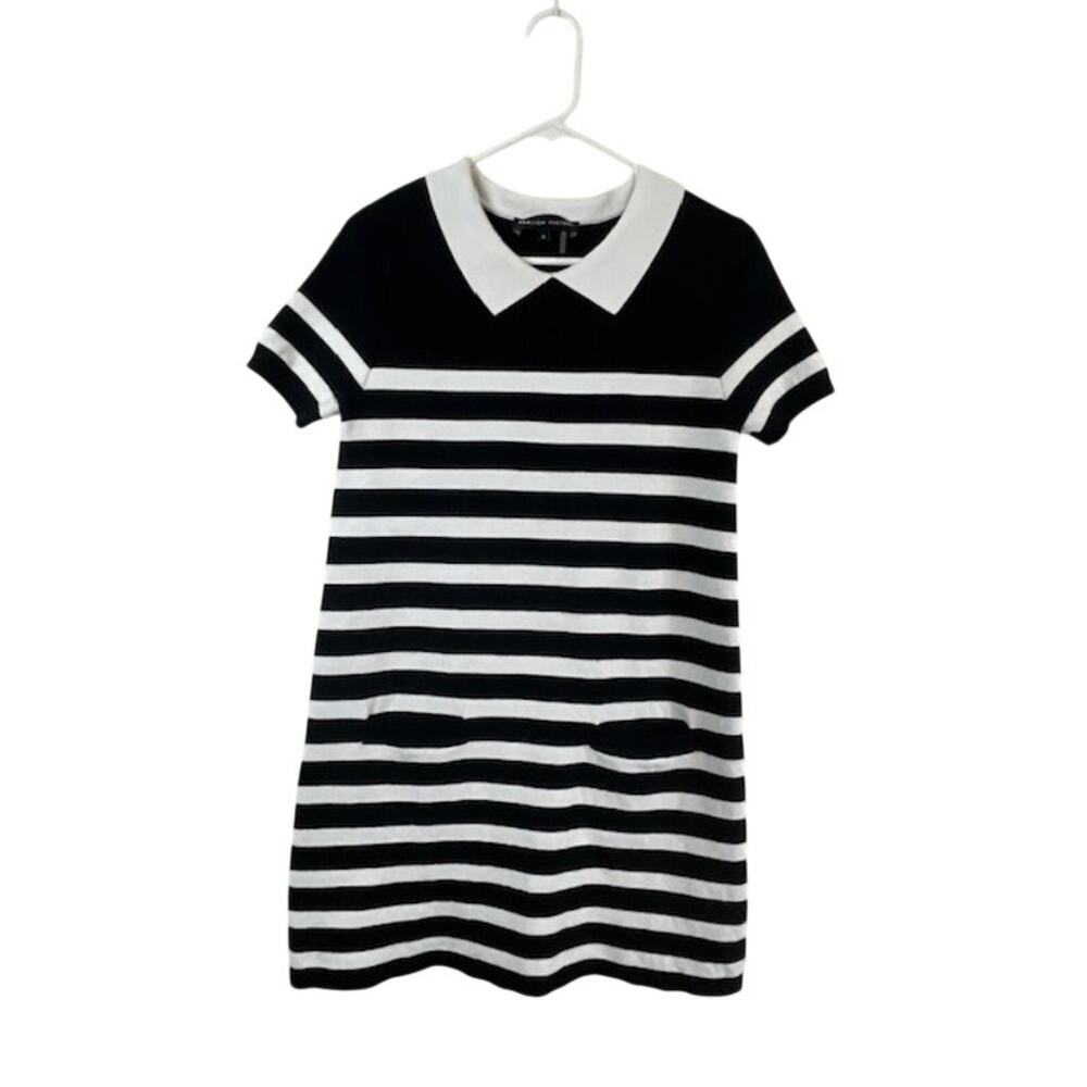 English Factory women's white collared, pullover mini dress.
